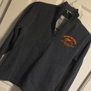 Sport-Tek Charcoal Quarter-Zip Sweatshirt with Orange Logo